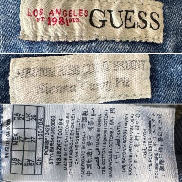 Guess Sienna curvy fit medium rise curvy skinny distressed jeans 27 - Picture 12 of 13